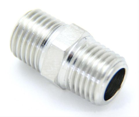 Nitrous Outlet Couplers 00-01103-B Fitting, Coupler, Union, NPT to NPT, Straight, Aluminum, Nickel Plated, 1/4 in. NPT, 1/4 in. NPT, Each