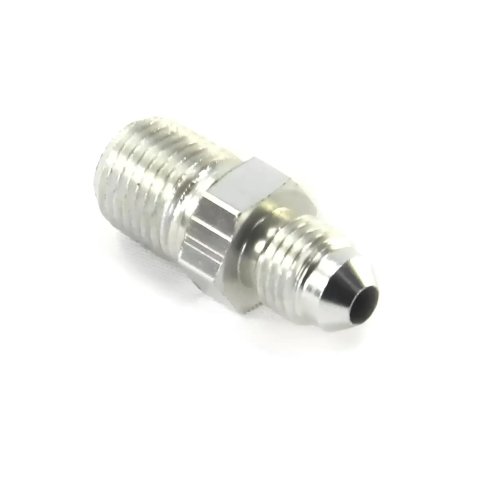 Nitrous Outlet AN to NPT Adapter Fittings 00-01155-F Fitting, Adapter, NPT, Straight, Aluminum, Black Anodized, -4 AN, 1/4 in. NPT, Each