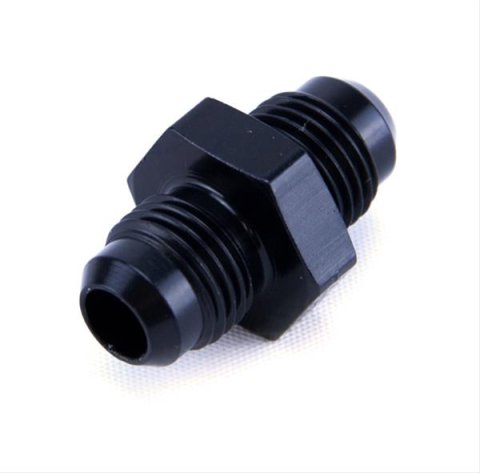Nitrous Outlet Couplers 00-01602 Fitting, Coupler, Union, AN to AN, Straight, Aluminum, Black Anodized, -6 AN, -6 AN, Each