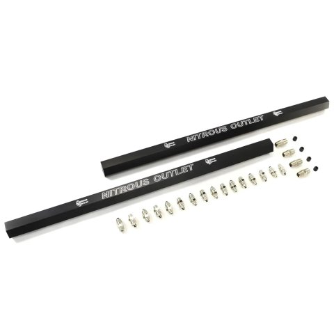 Nitrous Outlet Oxide Plumbing Kits 00-01765-D 4 Solenoid Direct Port Dual Injection Rail Kit