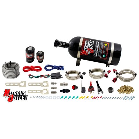 Nitrous Outlet EFI Single Nozzle Systems 00-10010-10 Ford 87-98 Mustang GT, Cobra System (10lb Bottle)