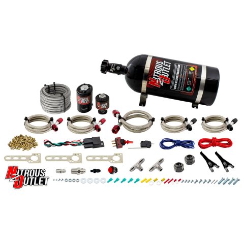 Nitrous Outlet EFI Dual Nozzle Systems 00-10012-10 Ford System (10lb Bottle)
