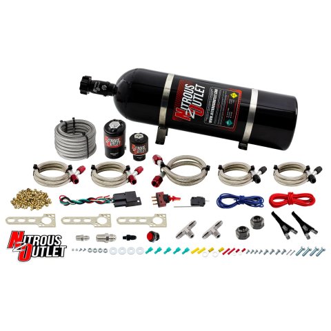 Nitrous Outlet EFI Dual Nozzle Systems 00-10012-15 Ford System (15lb Bottle)