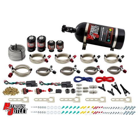 Nitrous Outlet EFI Dual Stage Single Nozzle Systems 00-10013-10 Ford System (10lb Bottle)