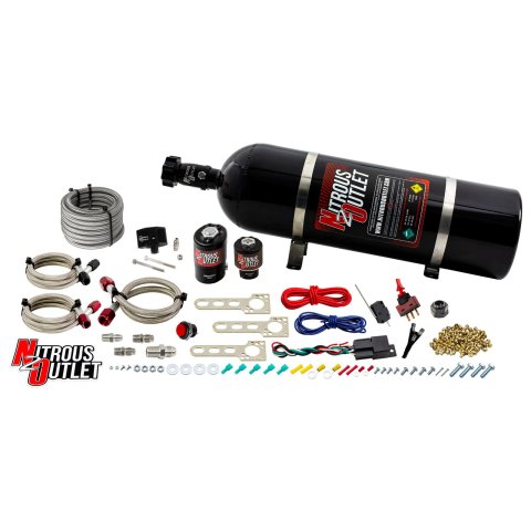 Nitrous Outlet EFI Single Nozzle Systems 00-10015-15 05-10 Mustang GT 4.6L, 3V, System (15lb Bottle)