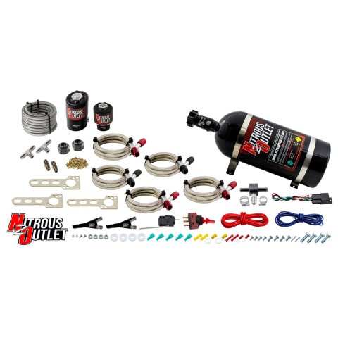 Nitrous Outlet EFI Dual Nozzle Systems 00-10032-10 Import System (10lb Bottle)