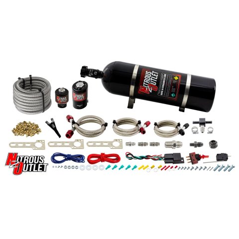 Nitrous Outlet EFI Single Nozzle Systems 00-10040-15 Universal System (15lb Bottle)