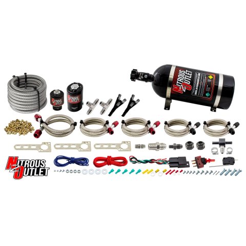 Nitrous Outlet EFI Dual Nozzle Systems 00-10042-10 Universal System (10lb Bottle)