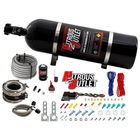 Nitrous Outlet Oxide Systems 00-10051-15 Systems, Interspooler 3" Boosted Dry Collar System (50-400HP)(15lb Bottle)