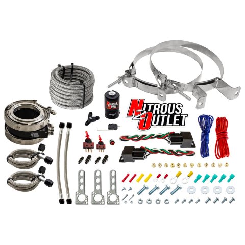 Nitrous Outlet Oxide Systems 00-10055-00 Systems, Interspooler 4" Boosted Dual Stage Dry Collar System (50-400HP)(No Bottle)
