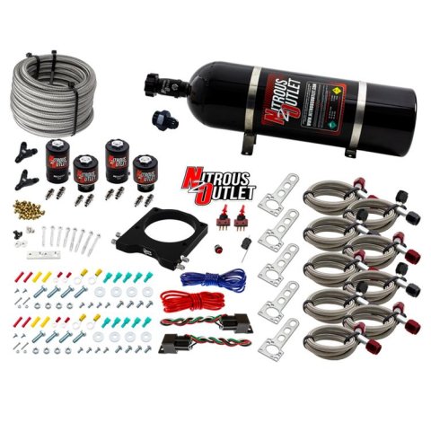 Nitrous Outlet Oxide Plate Systems 00-10116-15 102mm LSX Dual Stage System (15lb Bottle)