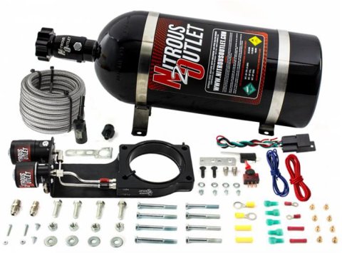 Nitrous Outlet Oxide Plate Systems 00-10149-10 2014 LT1 Corvette Hardline System (10lb Bottle)