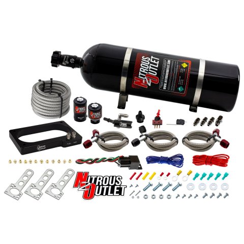 Nitrous Outlet Oxide Plate Systems for 2007-2014 MUSTANG - 00-10152-15 GT 500 Mustang System (15Lb Bottle)
