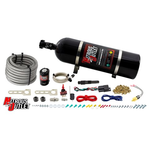 Nitrous Outlet Single Nozzle Dry Systems 00-10250-15 Universal Diesel System (15lb bottle)