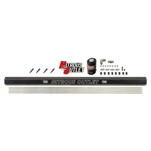 Nitrous Outlet Oxide System Conversion and Upgrade Kits 00-10351-SBT Dry 4 Cyl 1 Sol Forward Plumbers Kit w/ Single Rail SBT Discharge Noz.