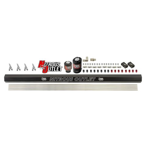 Nitrous Outlet Oxide Plumbing Kits 00-10352-SBT 4 Cyl 2 Sol forward Plumbers Kit w/ Dist Blocks and SBT Discharge Noz.
