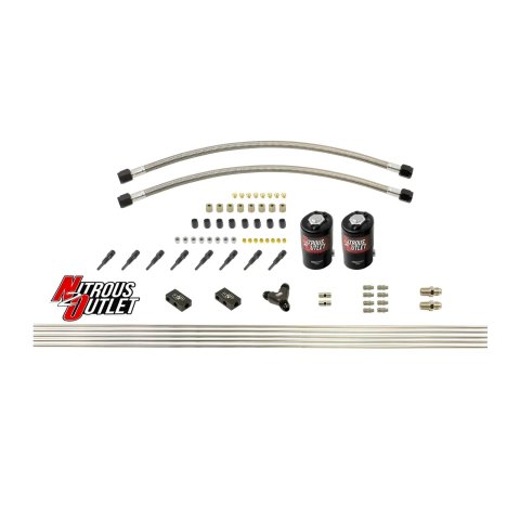 Nitrous Outlet Oxide System Conversion and Upgrade Kits 00-10420-H Dry EFI 8 Cyl 2 Sol Racers Direct-Port kit w/ 90° Noz