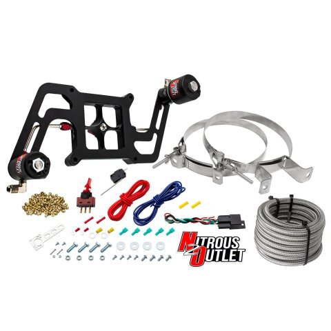 Nitrous Outlet Stinger Plate Oxide Systems 00-10606-00 Race 4150 Sys Boomerang 2 Sol Bracket (5-7-10psi) (No Bottle)