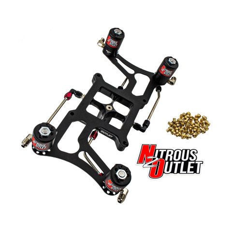 Nitrous Outlet 4150 Hornet Dual-Entry Plate Conversion Kits 00-10626-SF Dual Stage Conversion, Boomerang 4 Sol Bracket Low PSI