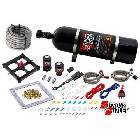 Nitrous Outlet Stinger Plate Oxide Systems 00-10650-15 4500 System (50-400hp) Low PSI(15LB Bottle)
