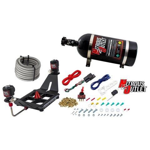 Nitrous Outlet Stinger Plate Oxide Systems 00-10660-10 4500 System, Deep EFI Center Sol Bracket Low PSI(10LB Bottle)