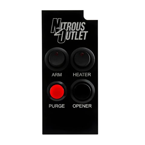 Nitrous Outlet Switch Panels 00-11012 Panel, Ashtray Mount, Aluminum, Black, 4 Rocker Switches, Ford, Each