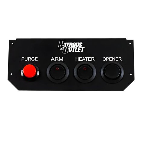 Nitrous Outlet Switch Panels 00-11015 Panel, Ashtray Mount, Aluminum, Black, 4 Switches, Ford, Each