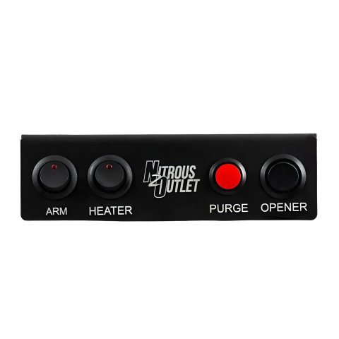 Nitrous Outlet Switch Panels 00-11032 Panel, Console Mount, Aluminum, Black, 4 Switches, Cadillac, Each
