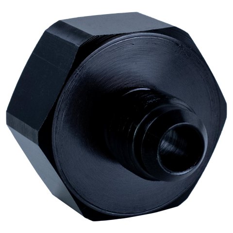 Nitrous Outlet Bottle Nuts 00-34022 Oxide Nuts, Aluminum, Black Anodized, 1 in. Female Threads, -6 AN Male Threads, Fits 660-style Valves, Each