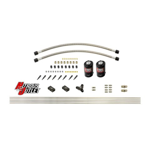 Nitrous Outlet Oxide System Conversion and Upgrade Kits 00-10420-L-SBT Dry EFI 8 Cyl 2 Sol Racers Direct-Port kit w/ SBT Noz