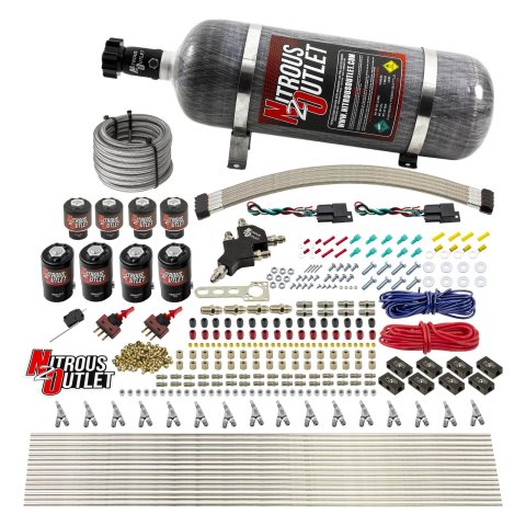 Nitrous Outlet Oxide Systems 00-10433-E85-L-SBT-DS-12 DS 8 Cyl 8 Sol Racers Direct Port Sys E85 Low PSI(12Lb Bottle)(SBT Noz)