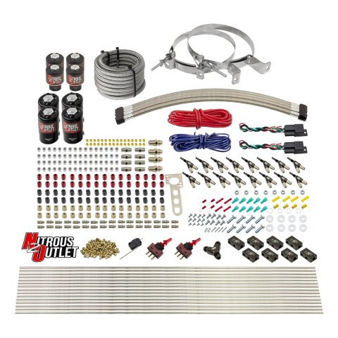 Nitrous Outlet Oxide Systems 00-10434-H-DS-00 DS 8 Cyl 8 Sol Racers Direct Port Sys Hi PSI( No Bottle)(90° Noz)