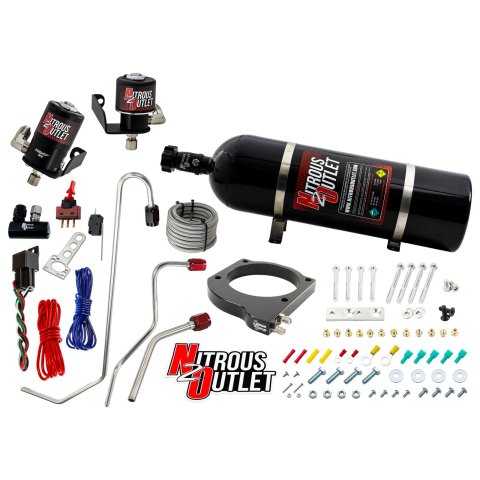 Nitrous Outlet MSD Atomic AirForce Oxide Plate Systems 00-10129-MSD-LS7-15 102mm Intake Hardline System (LS7) (Factory-Style Fuel Rails) (50-200HP) (15LB