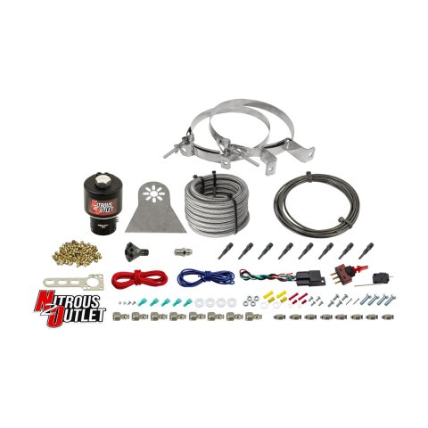 Nitrous Outlet Oxide Systems 00-10481-T-DRY-00 Systems, Dry 8 Cylinder Direct Port System - .178 Trree Discharge Nozzles (100-600HP)(No Bottle)