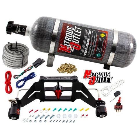 Nitrous Outlet Oxide Systems 00-10660-GEN4-12 Systems, 4500 Stinger 4 System - Hard-line/.122 Nitr (Gas/E85)(5-55 psi)(50-500 HP)(12lb Bottle)