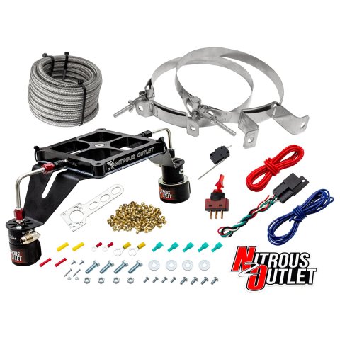Nitrous Outlet Oxide Systems 00-10662-GEN4-00 Systems, 4500 Stinger 4 Race System - Hard-line/.178 - (Gas/E85)(5-55 psi)(50-600 HP)(No Bottle)