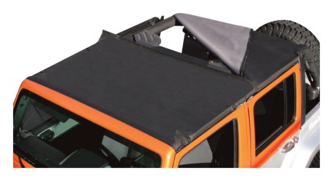 RT Off-Road Combo Beach Toppers for 1997-2006 WRANGLER - CB20015 Soft Top, Topper, Partial Top Type, Fabric, Black Denim, Jeep, Each