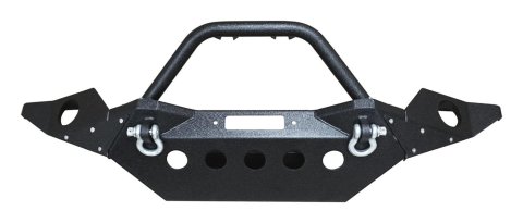 RT Off-Road Heavy-Duty Bumpers for 2020 GLADIATOR, 2018-2021 WRANGLER - RT20046 Bumper, Front, Fabricated, Stinger, Steel, Full Width, Winch Mount, OEM Fog Light Holes, Black Textured Powdercoated, Jeep, Each