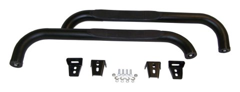 RT Off-Road Tubular Side Steps RT26015 Step Bars, Nerf Bars, Tubular, Steel, Black Powdercoated, 3 in. Diameter, Jeep, Pair