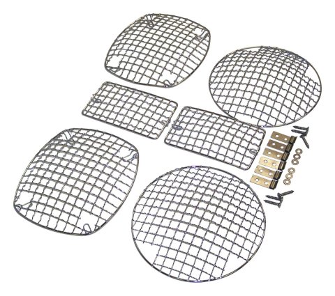 RT Off-Road Stone Guard Sets for 1997-2006 WRANGLER - RT26047 Light Guards, Steel, Chrome, Jeep, Set of 6