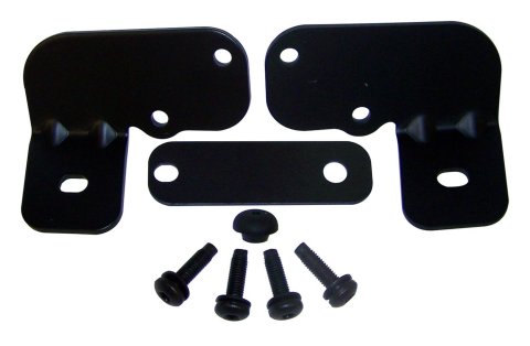 RT Off-Road Windshield Light Mounting Brackets RT28003 Auxiliary Mount Brackets, Hinge Bracket Style, Steel, Black, Jeep, Pair