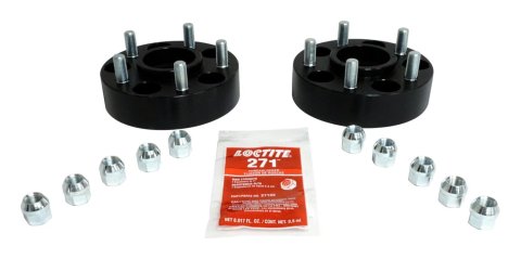 RT Off-Road Wheel Adapters RT32012 Adapter Black Set 1.5? Wide Spacer Set with a 5 on 4.5? Bolt Pattern; Includes 2 Gloss Black Anodi