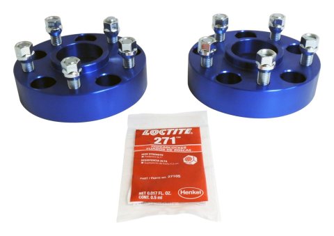 RT Off-Road 1.5 inch Wheel Spacers RT32018 Spacer, in. Thick, Aluminum, Blue Anodized, 14mm x 1.50 RH Threads, Jeep, JL, JT, Pair