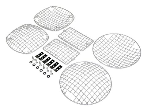RT Off-Road Stone Guard Sets for 1997-2006 WRANGLER - RT34064 Light Guards, Stainless Steel, Natural, Jeep, Set of 6