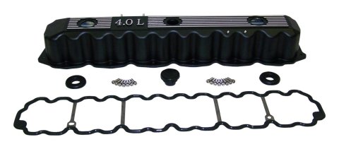 RT Off-Road Valve Covers for 1993-2004 WRANGLER, GRAND CHEROKEE, 1993-2001 CHEROKEE - RT35001 Cover, Perimeter Bolt Mounting, Stock Height, Cast Aluminum, Black, 4.0L Top Style, Jeep, 4.0L, Each