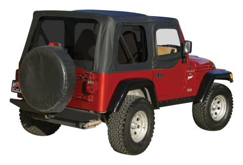 RT Off-Road Replacement Soft Tops for 1997-2006 WRANGLER - RTS20035T Top, Replacement, Fabric, Black Diamond, Tinted Windows, Jeep, Each