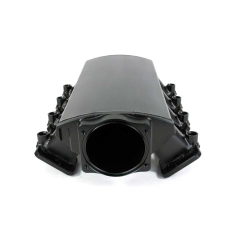 Top Street Performance Velocity Fabricated Aluminum Angled Low-Profile Sheet Metal Intake Manifolds 81003BK Manifold, Fuel Injected, 102mm Bore Size, Aluminum, Black, Chevy, LS3, L76, L92, L99, Each