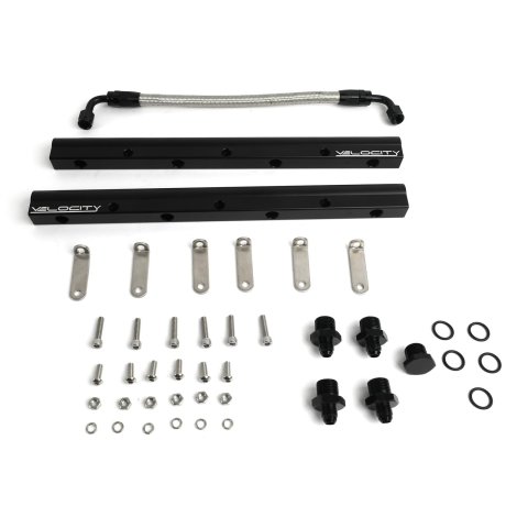 Top Street Performance Fuel Rails 81011BK TSP VELOCITY LS7 BILLET ALUMINUM FUEL RAIL KIT, BLACK