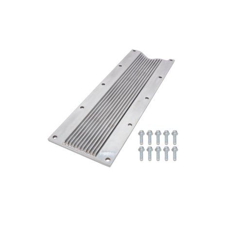 Top Street Performance Finned Aluminum Engine Valley Covers 81045P Cover, Finned, Billet Aluminum, Polished, Hardware Included, Chevy, Each