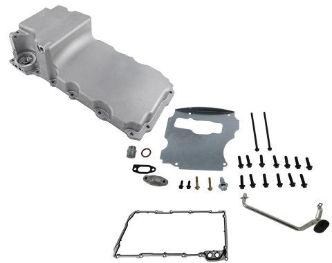 Top Street Performance LS Aluminum Rear Sump Retrofit Oil Pans 81074 Pans, Engine Swap, Low Profile, Aluminum, 4.250 in. Stroke, 5.5 Quarts, Chevy, LS, 4.8L, 5.3L, 5.7L, .0L, 6.2L, Kit
